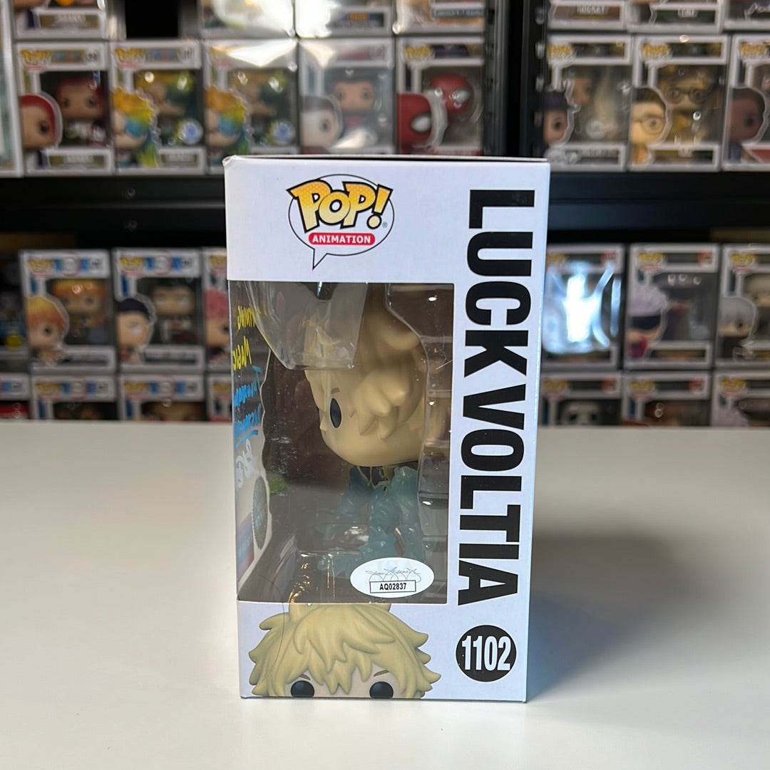Funko Pop! Animation Black Clover Luck Voltia Chase #1102 Autographed - JSA Authenticated