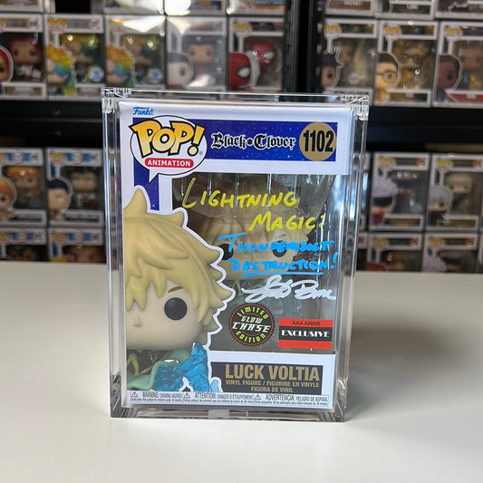 Funko Pop! Animation Black Clover Luck Voltia Chase #1102 Autographed - JSA Authenticated